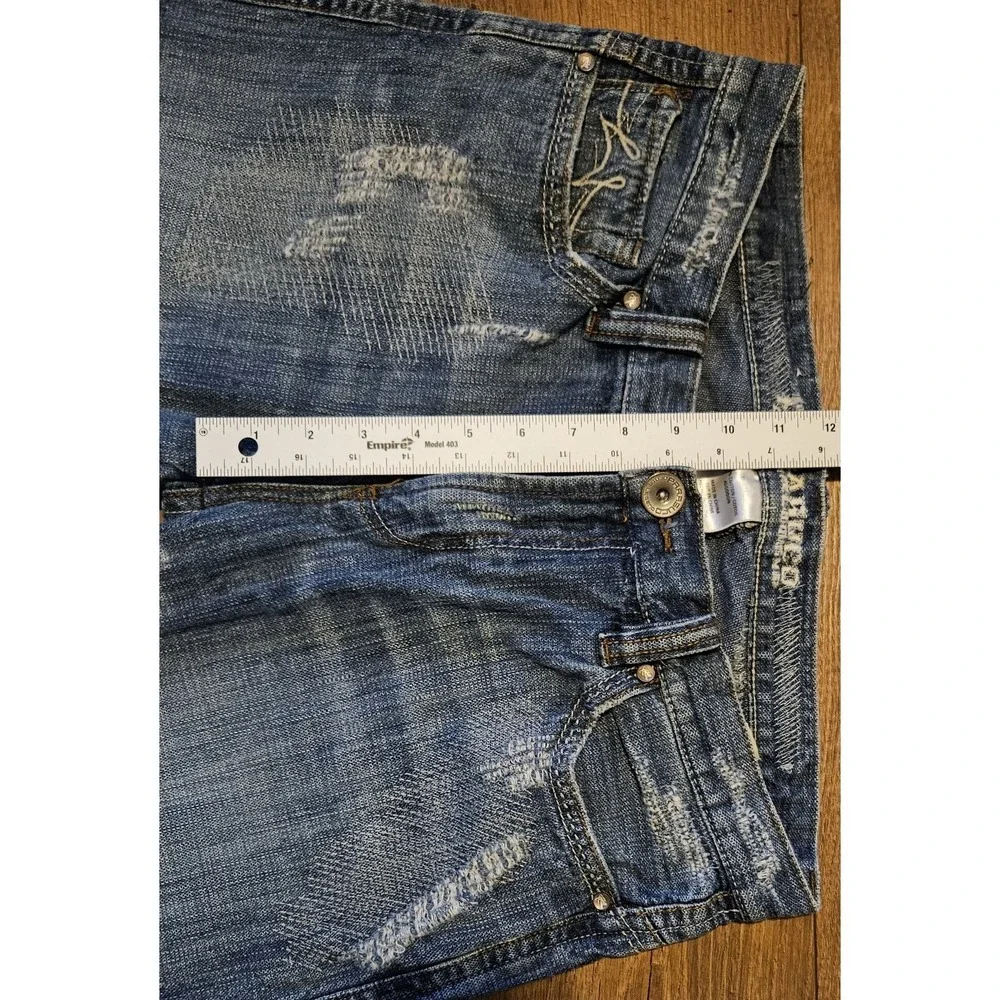 Parasuco Jeans Denim Size 34x34 Distressed Y2K Mens Holes‎ Medium Wash Destroyed
